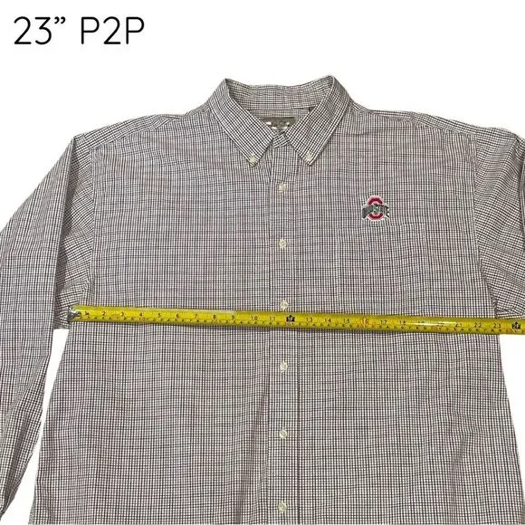 Ohio State Buckeyes Men’s Long Sleeve Checked Shirt – Size XXL - Picture 6 of 9